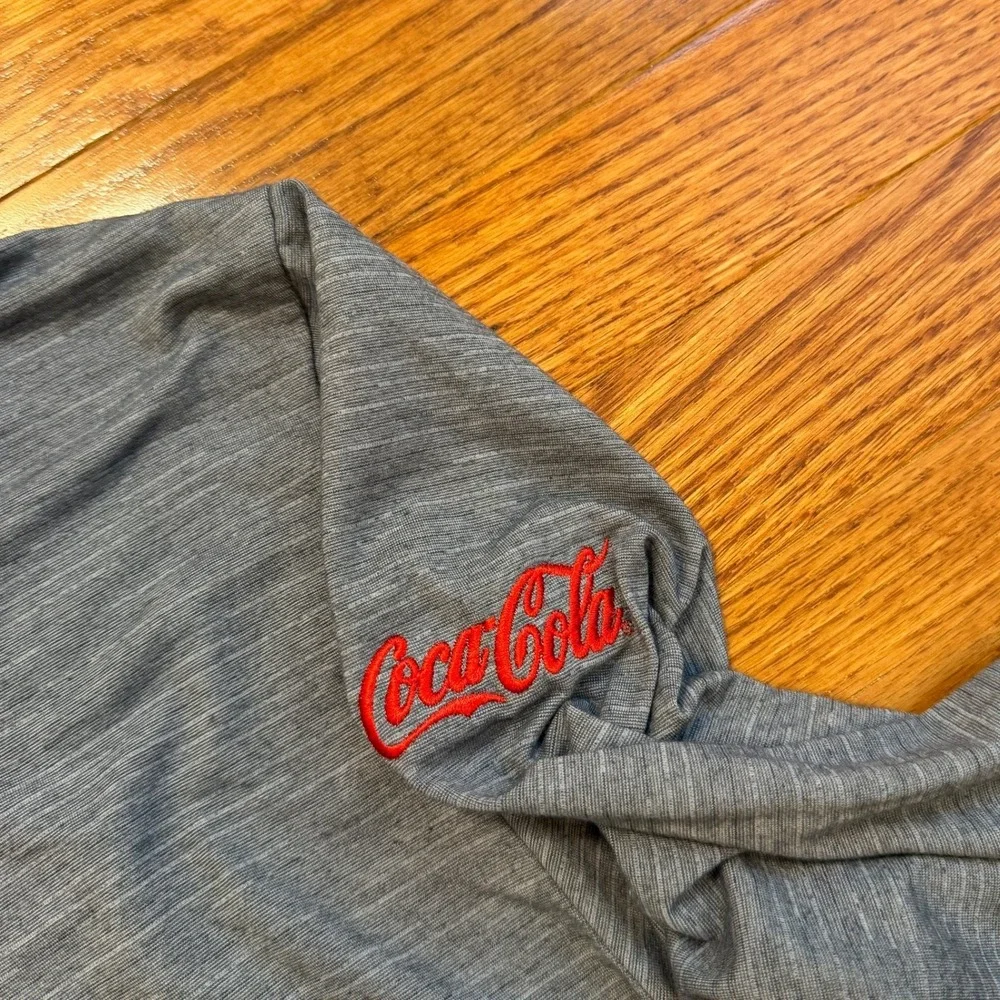 Travis Mathew 1/4 Zip Pullover Mens Large Golf Gray Burger King Coca-Cola Logos